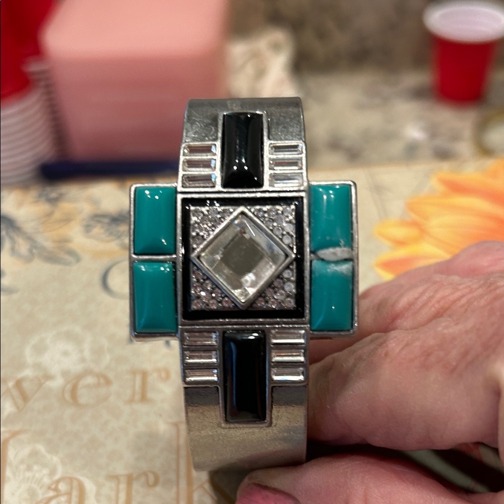 Lia Sophia Silver and Turquoise Bracelet